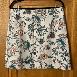 LOFT floral pencil mini skirt